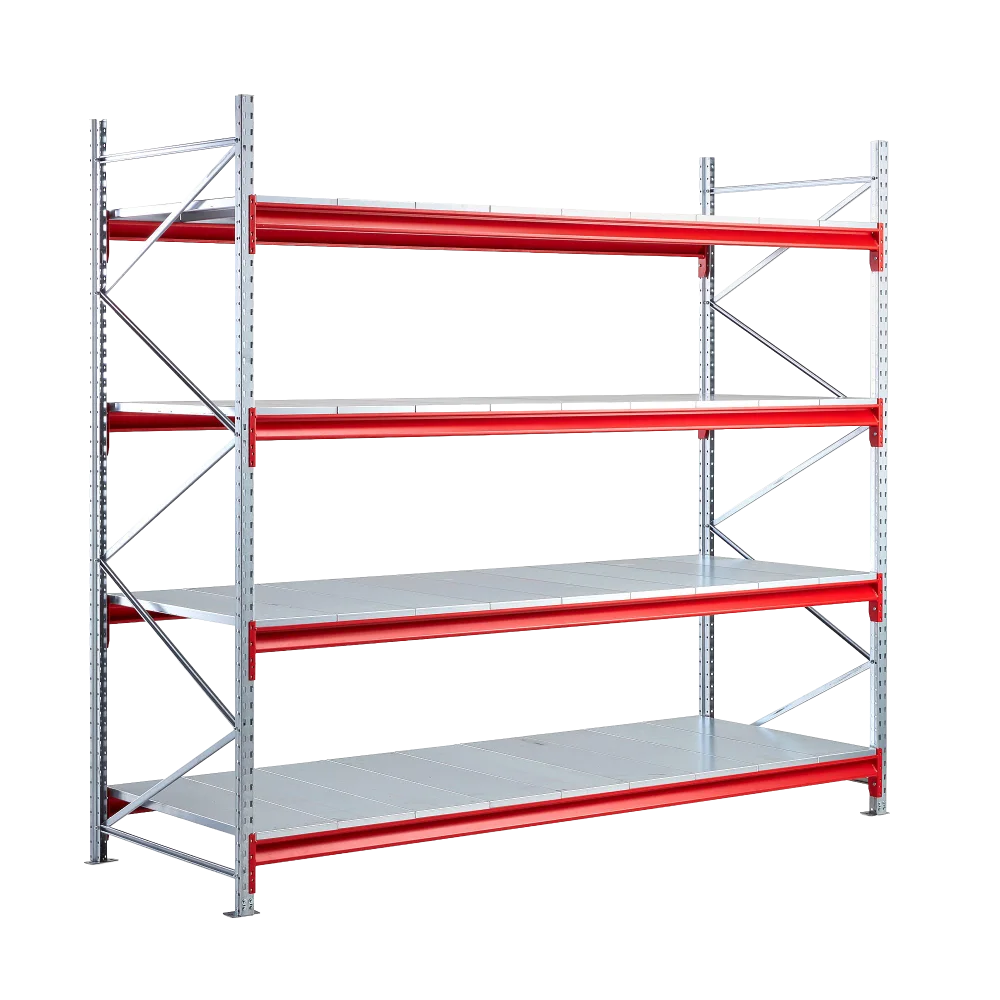 Mini porta-palete de aço com 4 níveis